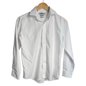 Belston Boys 18 Slim Fit Dress Shirt Long Sleeve White 100% Cotton Formal Wear